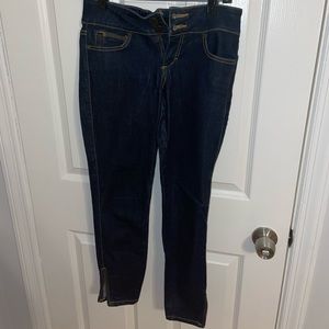 Bebe stretchy dark denim skinny jeans